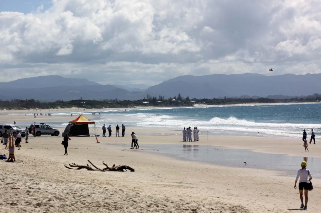 Life goes on:  Clarkes Beach shortly after the shark attack.