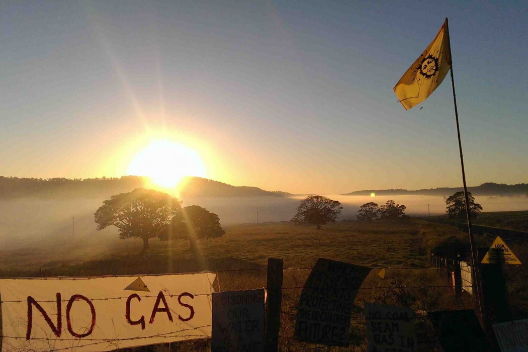 Dawn at the Bentley blockade.  Photo:  Jess Gilmore