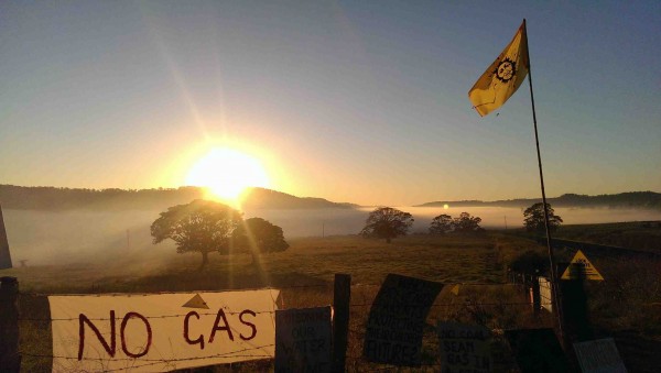 Dawn at the Bentley blockade.  Photo:  Jess Gilmore