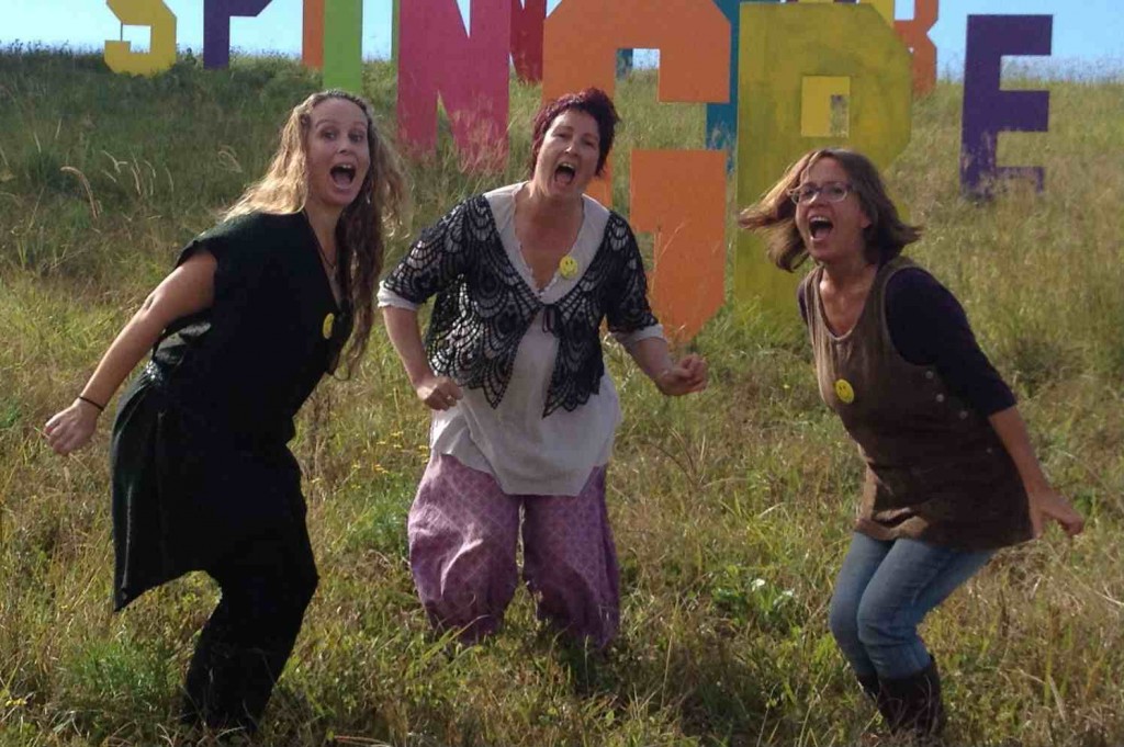 Laughing Ladies from left to right:  Clare, Ally and Jen.