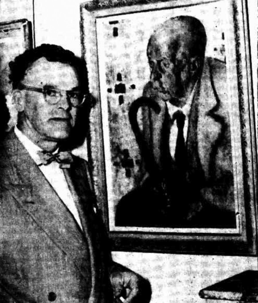 Hal Missingham with 1954 Lismore Art Prize winner_Edward 