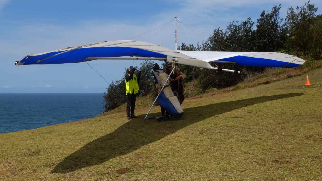 Getting ready for take off: Paula Hagefremidis and pilot Ashley Wilmott