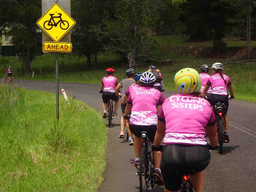 The Cycling Sisters take to the open road.