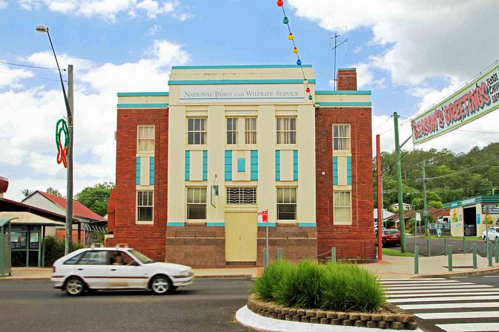 Art deco buildings are a charming part of the historical character of Kyogle’s main street, Summerland Way.