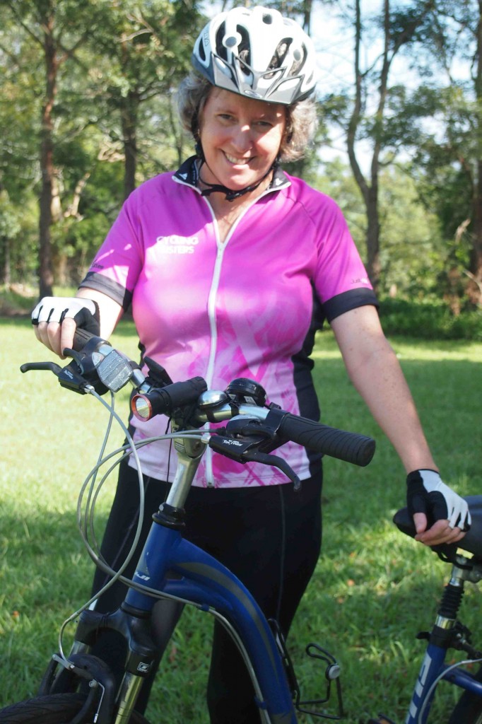 Sue-Ellen Shortiss and her bike, Blue Thunder