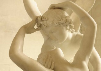 Antonio Canova, Psyche Revived. This Psyche and Eros sculpture by Antonio Canova recreates the moment when Psyche is woken from her deathly sleep by the kiss of Eros.