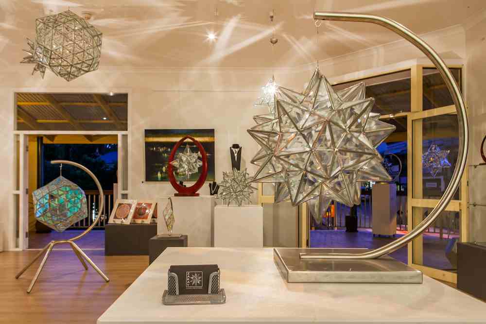 Inside the Bangalow showrooms of glass artist Asaf Zakay.