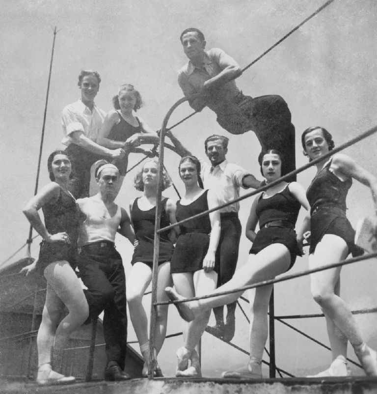 The Ballet de Russes on the way to Australia in 1938.