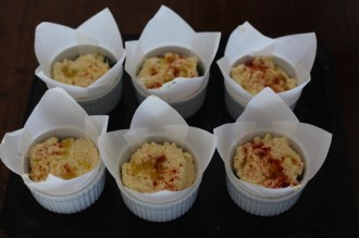 The herb ricottas ready to go into the oven at Victoria Cosford's Italian Cooking Course.