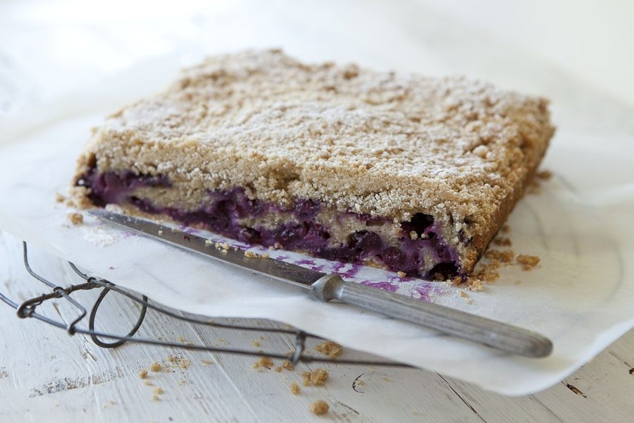 This delicious Spicy Blueberry Crumble Cake is perfect when blueberries are in season.  Photo: Rodney Weidland.