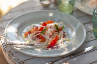 Smoked Salmon, Fennel and Blood Orange Salad.  Photo:  Rodney Weidland.