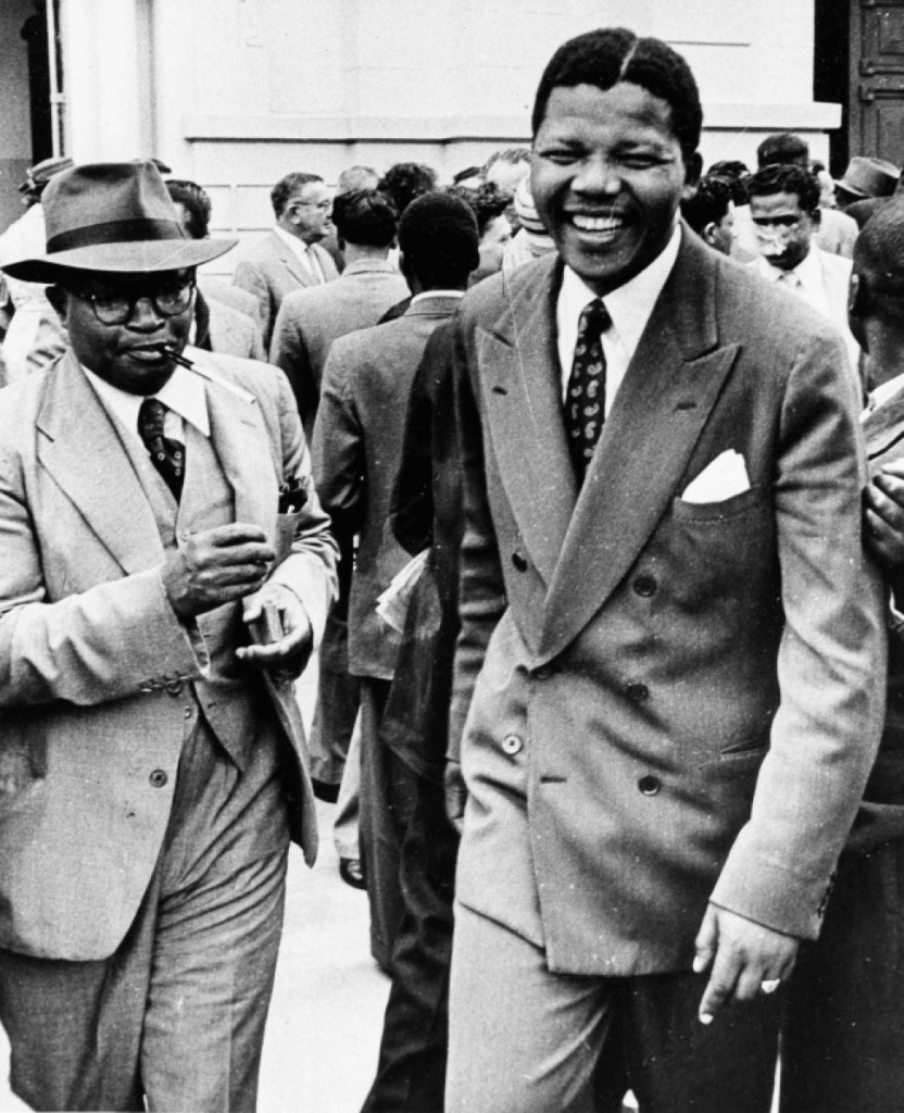 Nelson Mandela as a young man - already a dissenter, he took part in student strikes.