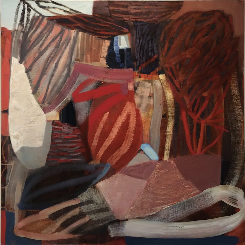 Emma Walker 'Above and Beyond'; oil on linen 90x90cm.