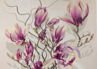 Gatya Kelly, 'Magnolia Florentina', detail, oil on canvas