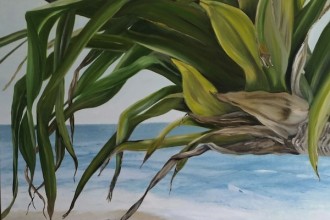 Merrilee Pettinato: Pandanus at Watego’s 100X120 cm oil on linen