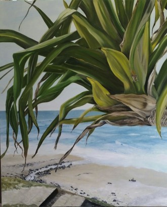 Merrilee Pettinato: Pandanus at Watego’s 100X120 cm oil on linen