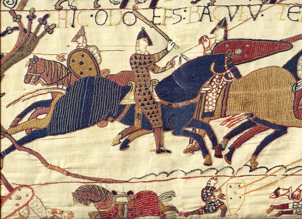 Detail from the Bayeux Tapestry from the Queensland Museum's exhibition Medieval Power.