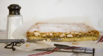 Caramel and Coconut Slice.  Photography: Rodney Weidland.