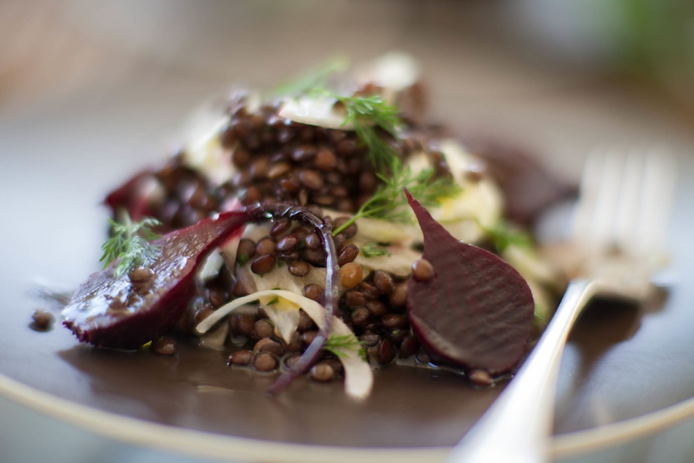 Belinda Jeffery's Warm Lentil Salad.  Photo: Rodney Weidland