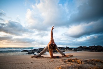 Renowned surfer and ecologist Eoin Finn - yoga plus the ocean equals Eco Karma.