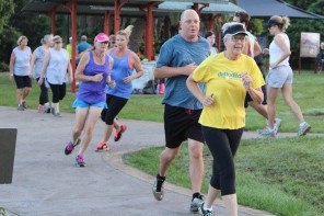 The retired Mayor of Lismore shows a clean pair of heels on one of her regular runs...