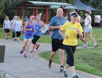The retired Mayor of Lismore shows a clean pair of heels on one of her regular runs...