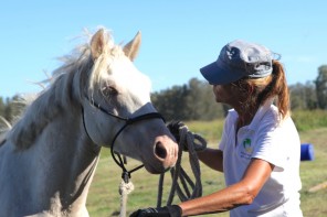 EFL Director Elaine Hughes showing Angelo how to move.