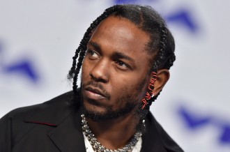 Rapper Kendrick Lamar arrives at the 2017 MTV Video Music Awards at The Forum on August 27, 2017 in Inglewood, California.  (Photo by Axelle/Bauer-Griffin/FilmMagic)